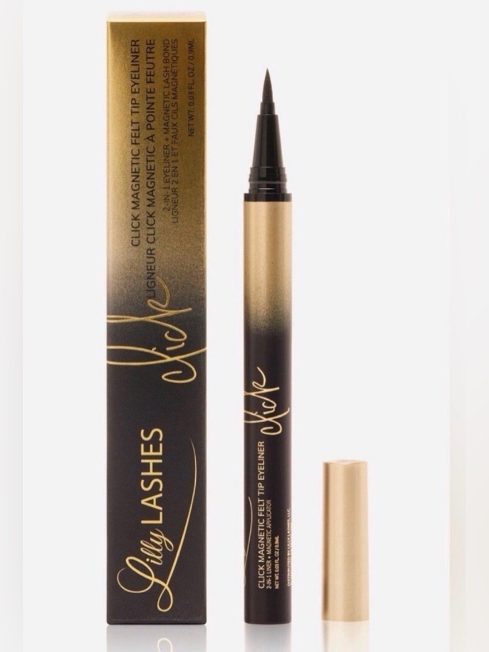 NEW! Lilly Lashes Click Magnetic Felt Tip Eyeliner — Black